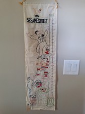 VINTAGE 1980's SESAME STREET GROWTH CHART HANDMADE