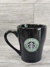 Starbucks Coffee Cup Mug Black With Starbucks Logo 8 oz 2008