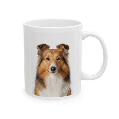 Sable Sheltie Shetland Sheep Dog Full Face Cute Dog Coffee Mug 11oz Dog Gift