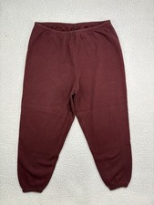 SKIMS Cotton Fleece Jogger Lounge Sweatpants Womens Size XL Maroon Baggy Tapered