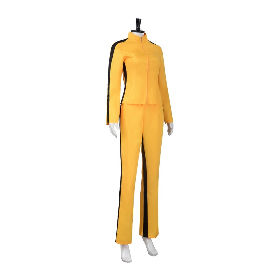 Costume cosplay Kill Bill la sposa cappotto giallo pantaloni adulto donna uniforme - Immagine 3 di 4