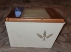 1958 Vintage COOKINDEX Recipe File Copper Wheat Design Plastic Box.  — photo 7