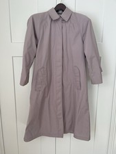 Women  s Mauve London Fog Trench Coat 12P