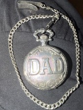 Dad Pocket Watch with Chain Vintage Style Father Gift