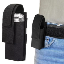 Molle Tactical Flashlight Pouch Holster Belt Carry Case Duty Pepper Spray Holder