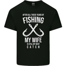 Frau Beste Catch Lustig Fischen Fischer Herren Baumwolle T-Shirt