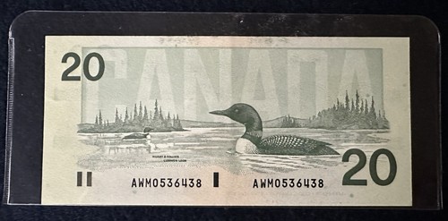 1991 Bank of Canada $20, Cat#BC-58c Knight Thiessen AWM 0536438 A19 - Picture 2 of 3