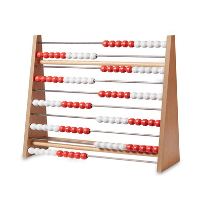100-Bead Wooden Rekenrek Abacus, Colored Abacus for Kids Math, Wooden Counting M