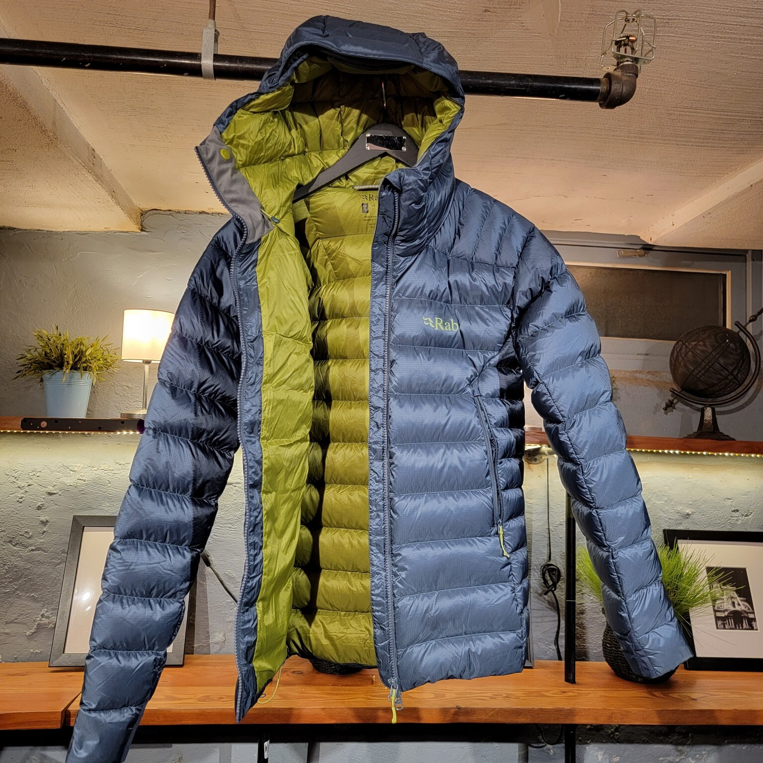 RAB Electron Pro Plumón Con Capucha Otoño Invierno Chaqueta Abrigo Azul Orión Hombres S ppf