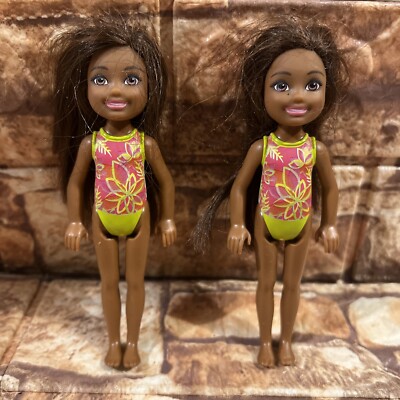 Barbie Chelsea 5.5 in doll kids club The Lost doll swimsuit AA Twins