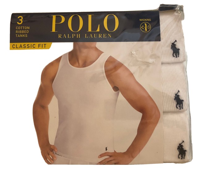 Polo Ralph Lauren 3-pack Cotton Classic Fit Ribbed Tanks in White Size 2xl for sale online | eBay