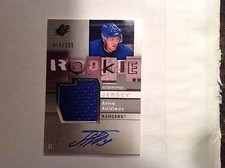 2009-10 Upper Deck SPx Artem Anisimov Auto Jersey RC