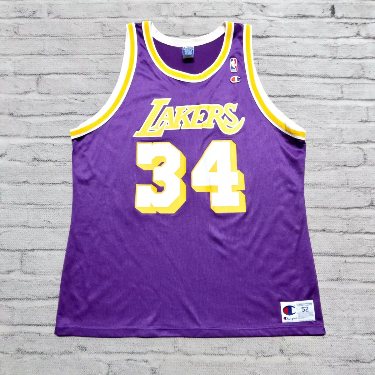 Vintage Nike NBA Lakers Shaq O'Neil 34 Jersey 1990s Size 2XL