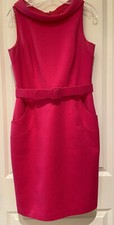 David Meister Dress Sz 8 - Hot Pink / Pre-owned /Belted/Pockets