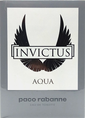 PACO RABANNE INVICTUS AQUA EAU DE TOILETTE SPRAY FOR MEN 3.4 Oz / 100 ml NEW!!!