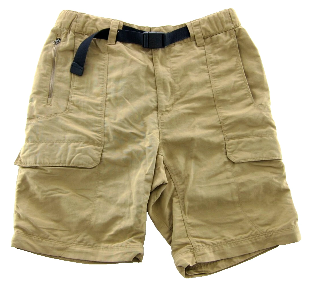 The North Face 100% Nylon Brown Lightweight Hike Travel Pocket Cargo Short Men M