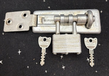 VTG Masterlock Maxium Security Hasplock W/2 Keys Metal USA 1980's