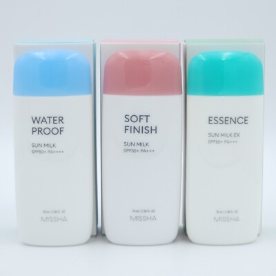 MISSHA All Around Safe Block Sun Milk 70ml 3Type Water Soft Essence K-Beauty