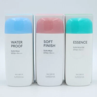 MISSHA All Around Safe Block Sun Milk 70ml 3Type Water Soft Essence K-Beauty