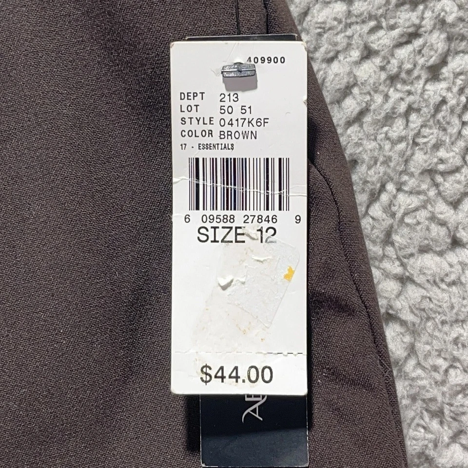 Pantalón AB Studio 12 Marrón 34x32.5 Tiro Medio Ligero Acampanado Pierna Elegante Foto 4 de 4