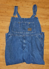 Work n' Sport Men's Denim Bib Overalls Size 50W 30L