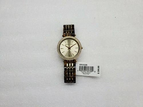 MICHAEL KORS DARCI GOLD-TONE DIAL CRYSTALS PAVE BEZEL WOMEN'S WATCH MK4326 NEW - Picture 4 of 10