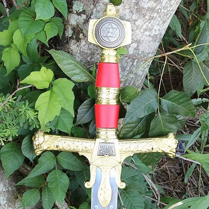 King Solomon Red Great Sword with Display Plaque - Image 4 of 4