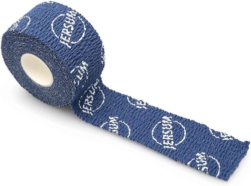 JERSUM Premium Gewichtheben Daumenband dehnbar selbstklebend latexfrei schwarz, blau - Bild 11 von 15