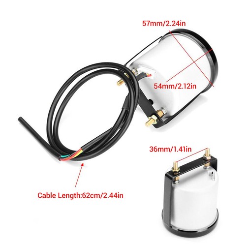 2 inch 52mm Electrical Tachometer Gauge for 0-8(x1000) RPM 7 Color LED Display - Picture 2 of 8
