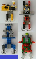 Produktbild - 1 Schlüsselbrett aus Lego Steinen mit Schlüsselanhängern Legosteine Figur Steine