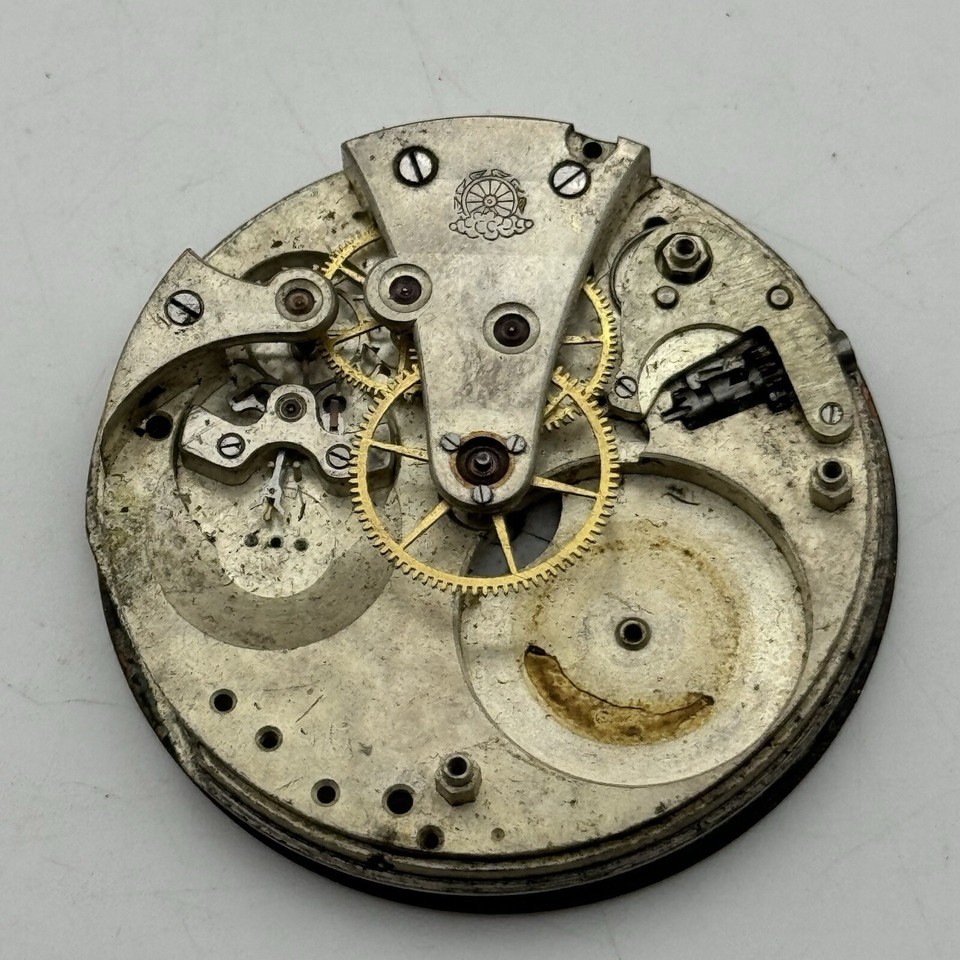 43mm Thomas Russell Missing Balance Pocket Watch Movement + Dial Parts