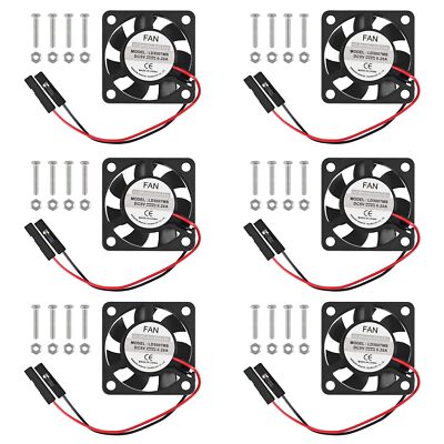 6PCS Raspberry Pi Fan Brushless CPU Cooling Heatsink for Pi 4 Pi 3 Pi 2 Pi 1