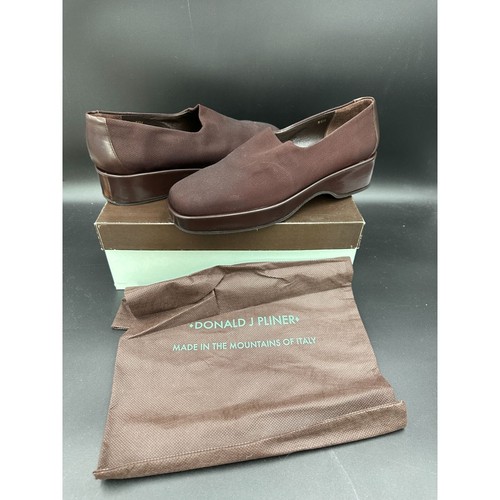 Scarpe slip-on Donald J Pliner Espresso Harmony-Z 8,5M Made In Italy Vintage - Foto 2 di 12