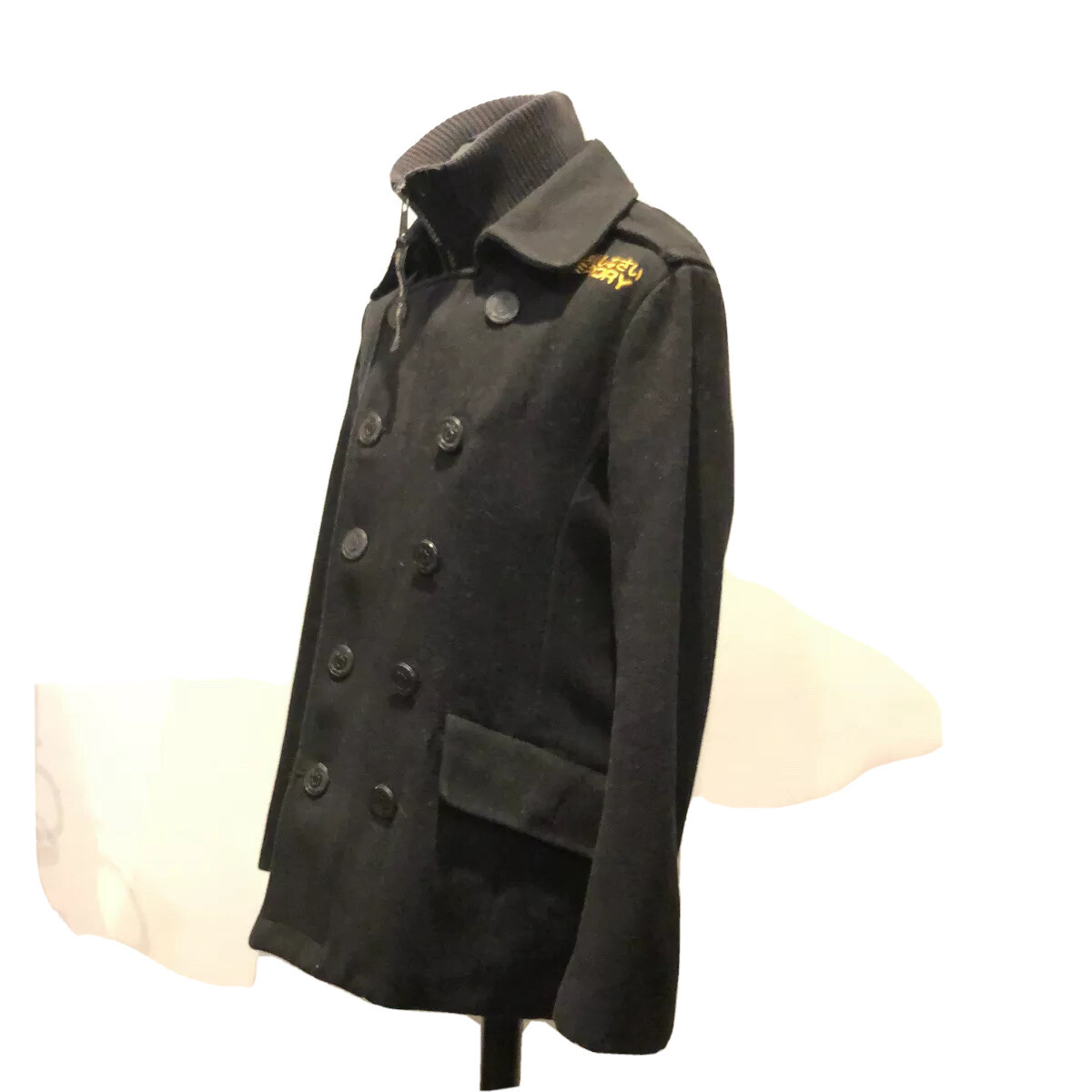 SUPERB MANS SUPERDRY NAVY LABEL WOOL 
