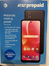 AT T Prepaid Motorola Moto G Power 64GB 6.5  50MP 64GB Black