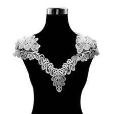 1PC Hollow Lace Flower Corsage False Collar Polyester Faux Neck Applique for Sew