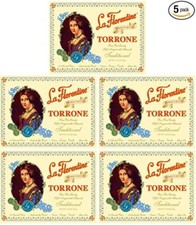 La Florentine Torrone Italian Lemon Almonds Nougat Candy From Italy Pack of 5