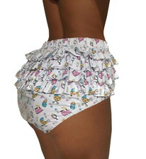 Super Soft PVC Ruffle adult diaper 4302Rb Baby Print Abdl Ruffle Pants