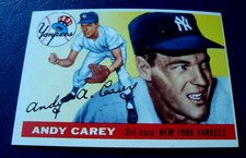1955 Topps #20 ANDY CAREY  EX-MT or better NEW YORK YANKEES