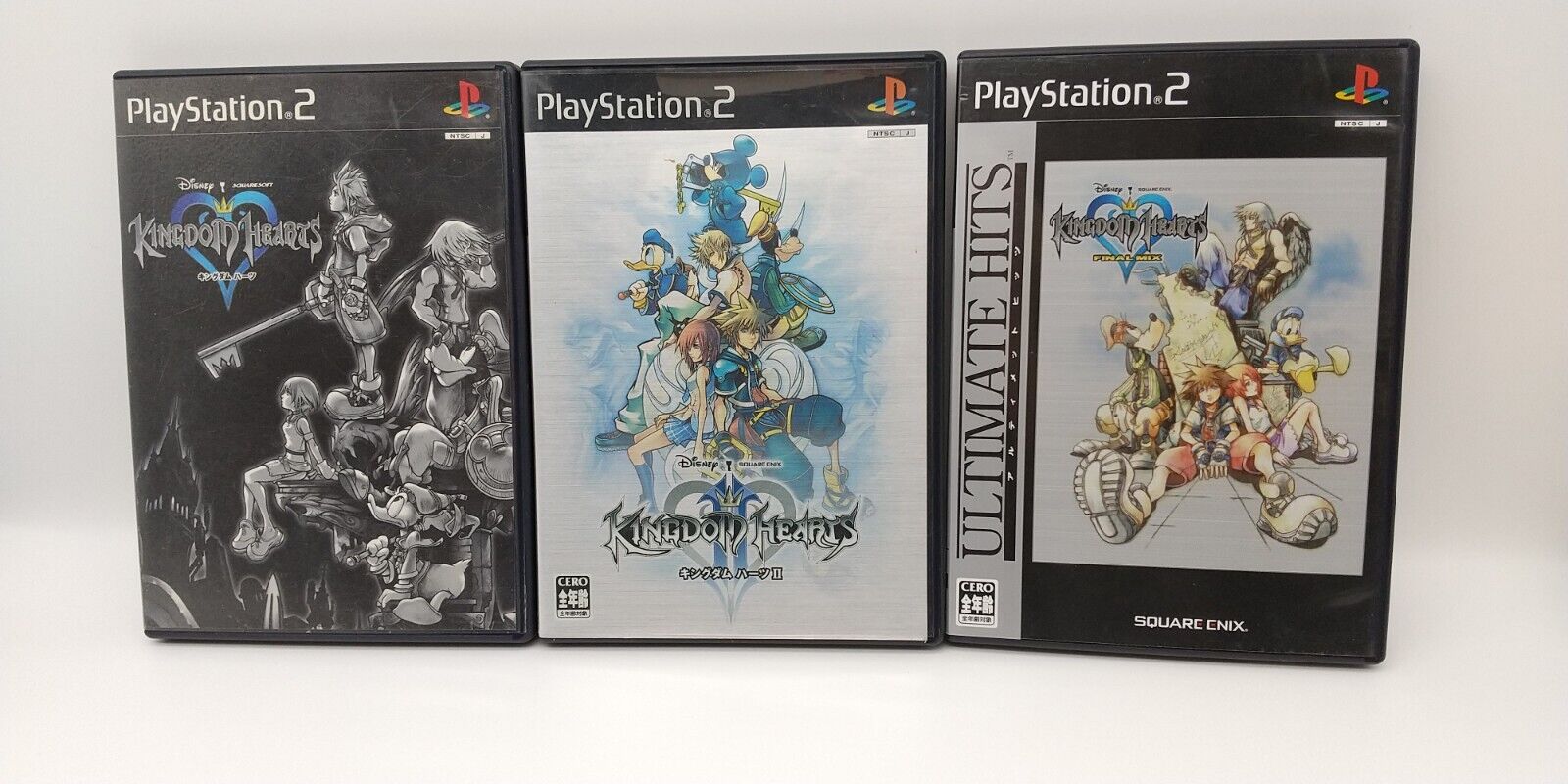 PS2 Lot of 3 Kingdom Hearts 1 2 Final Mix set Playsation2 Japan GAME JP  Import