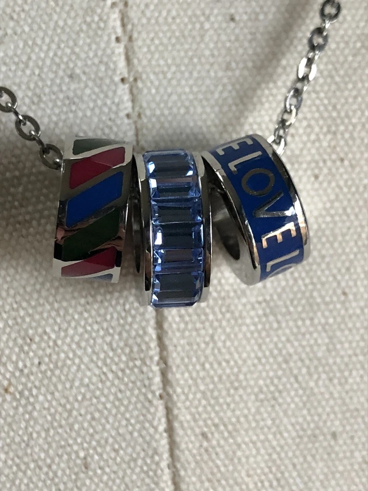 ¡NUEVO! Collar Brosway Italia Tres Jolie SWAROVSKI Cristales Acero Inoxidable Precio de venta sugerido por el fabricante 110 USD Foto 2 de 4