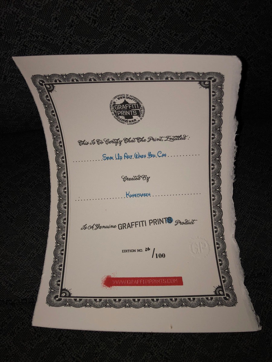 Kunstrasen SOAK UP ART WHEN YOU CAN Art urban Graffiti print