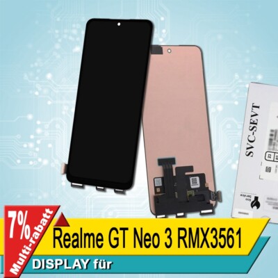 Display Für Realme GT Neo 3 RMX3561 Bildschirm Service Pack Schwarz