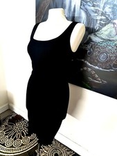 Popular 21 Women's Sleeveless Bodycon Ribbed Dress Size Medium Black