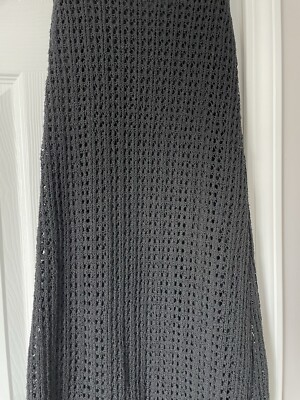 black crochet dress zara Zara Black Crochet Mini Dress