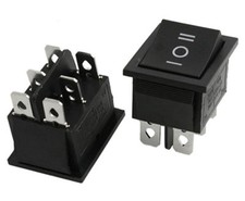 Interruttore deviatore ON-OFF-ON a bilanciere 6 poli 16A 250V pannello ITALIA