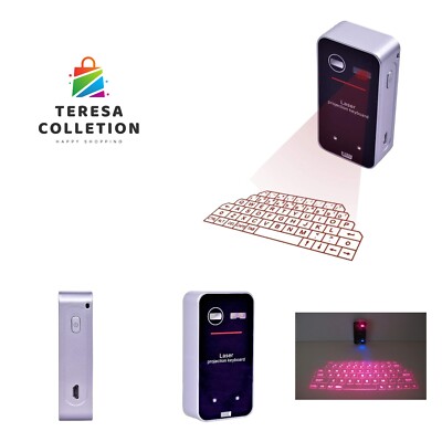 Bluetooth Wireless Laser Projection Virtual Keyboard Portable Full-Size Keypad