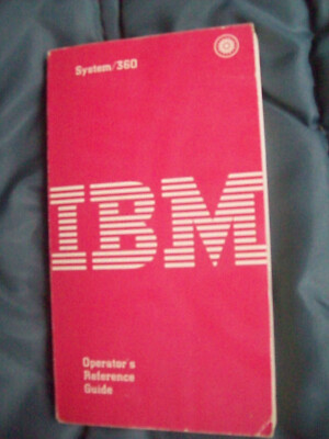 Vintage Rare IBM System/360 Operator's Reference 1968 Bill Gates Microsoft 1960s
