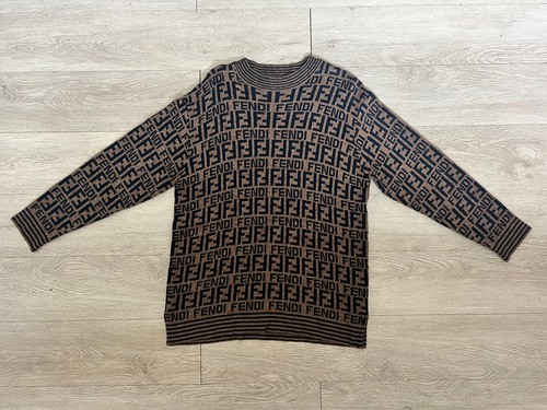 Fendi Wool Logo Sweater. Vintage 
