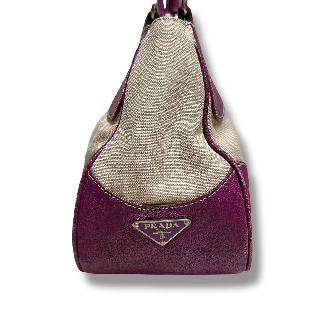 PRADA hand bag with triangular shoulder strap for… - image 5